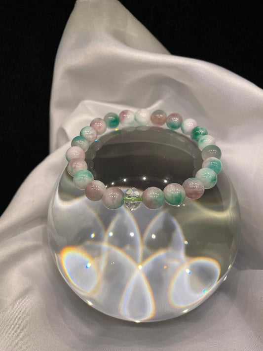 Multi-Coloured Purple & Green Jade